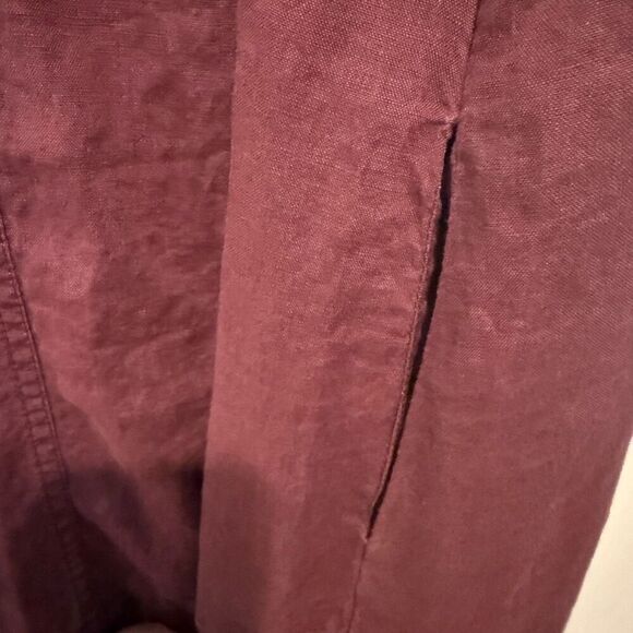 Sundance Burgundy Linen Sleeveless Dress Size M - Picture 5 of 7